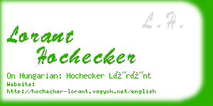 lorant hochecker business card